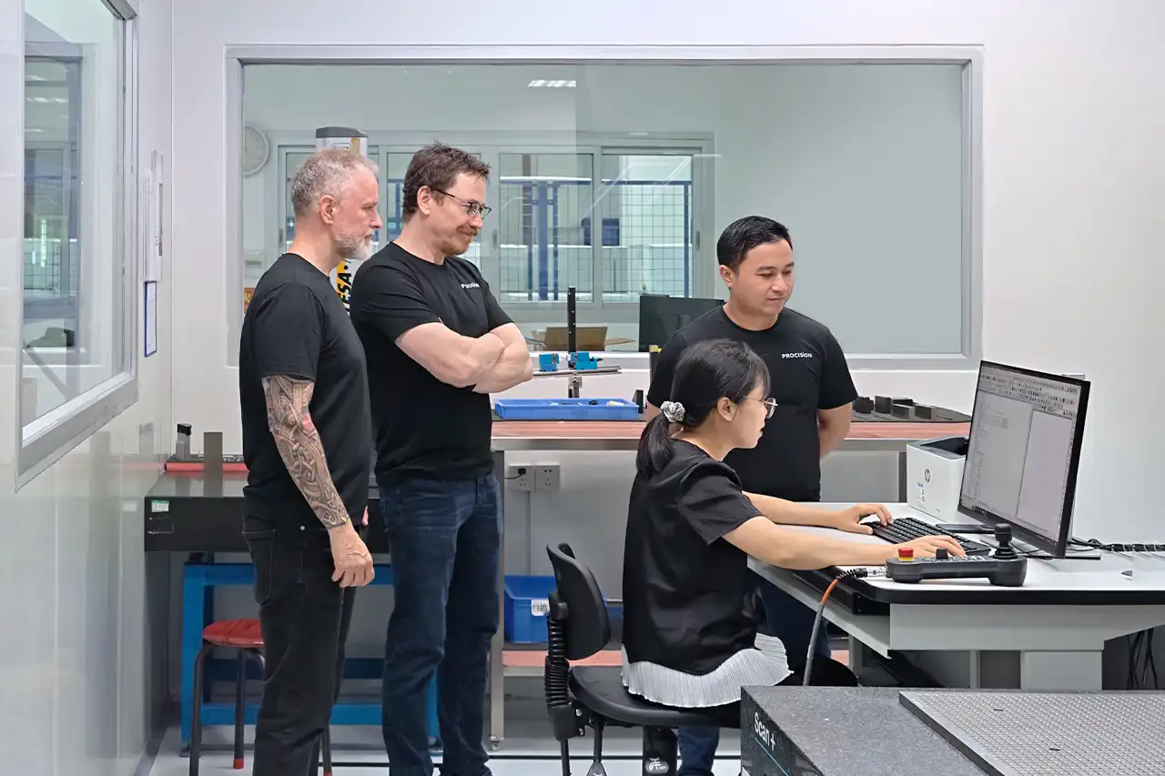 Design for Manufacturing Engineers Performing Quality Inspection