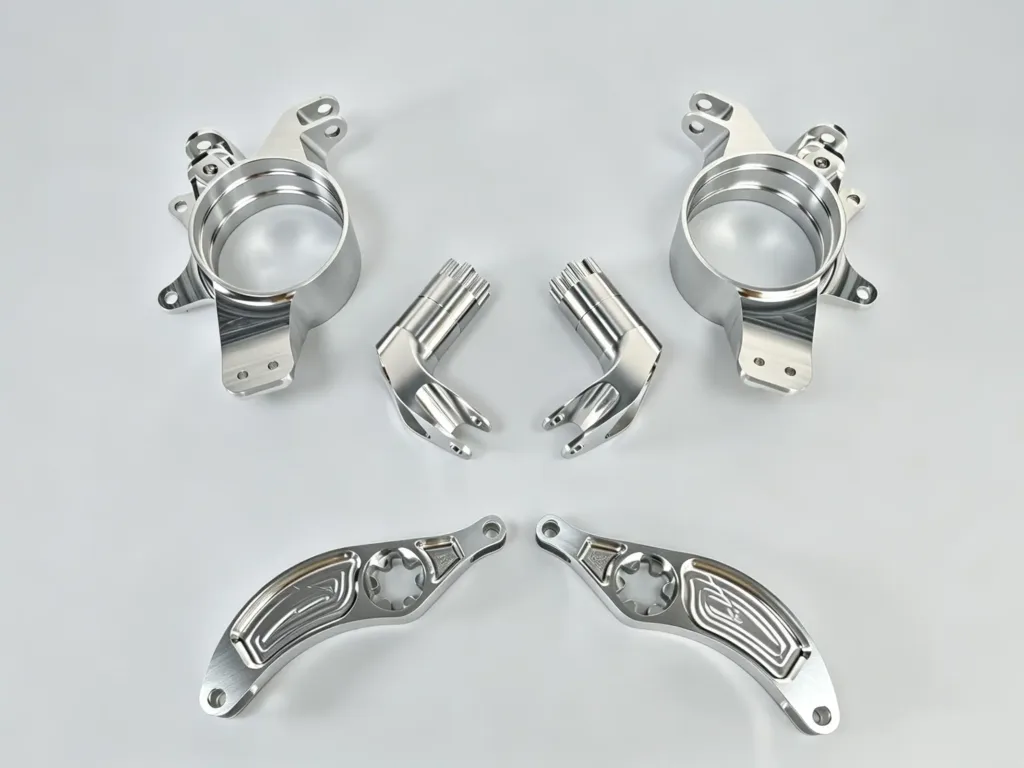 Precision CNC components manufactured with 5-axis CNC milling for high accuracy and premium surface finish.