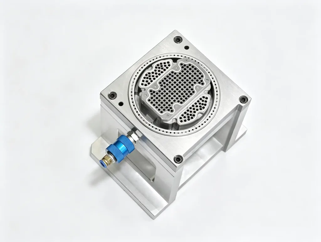 Precision CNC machined vacuum clamp for secure workpiece holding during high-accuracy machining