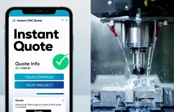 Instant online quote interface and real CNC milling process