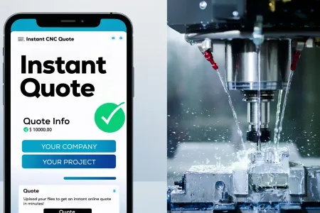 Instant online quote interface and real CNC milling process