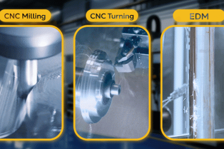 CNC Milling, Turning, and EDM – Precision CNC machining Method CNC milling, CNC turning, and EDM machining processes in custom manufacturing
